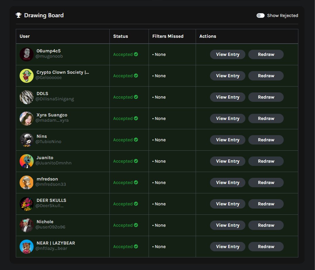 nftracoon_near's tweet photo. Congratulations and Thank you for the support! We would want to show our gratitude for everyone who joined our raffle! 
Many more to come! 💯🚀🌚
Prize will be randomly given.
here are the 10 Winners of LRS
Kindly send your Near ID. <3
@ParasHQ 
#NFTGiveaway #NEAR #NFTCommunity https://t.co/qugfs9uHAl