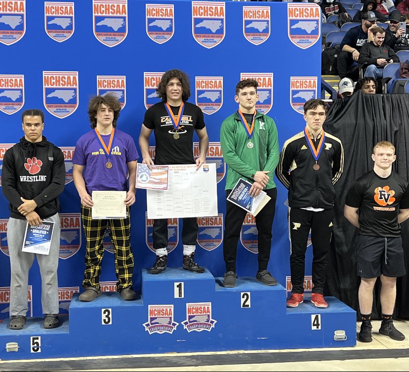 FvhsWrestling's tweet photo. Congratulations Austin Roberts on your 6th place finish at the @NCHSAA State wrestle tournament. https://t.co/P1Kb1slUCo