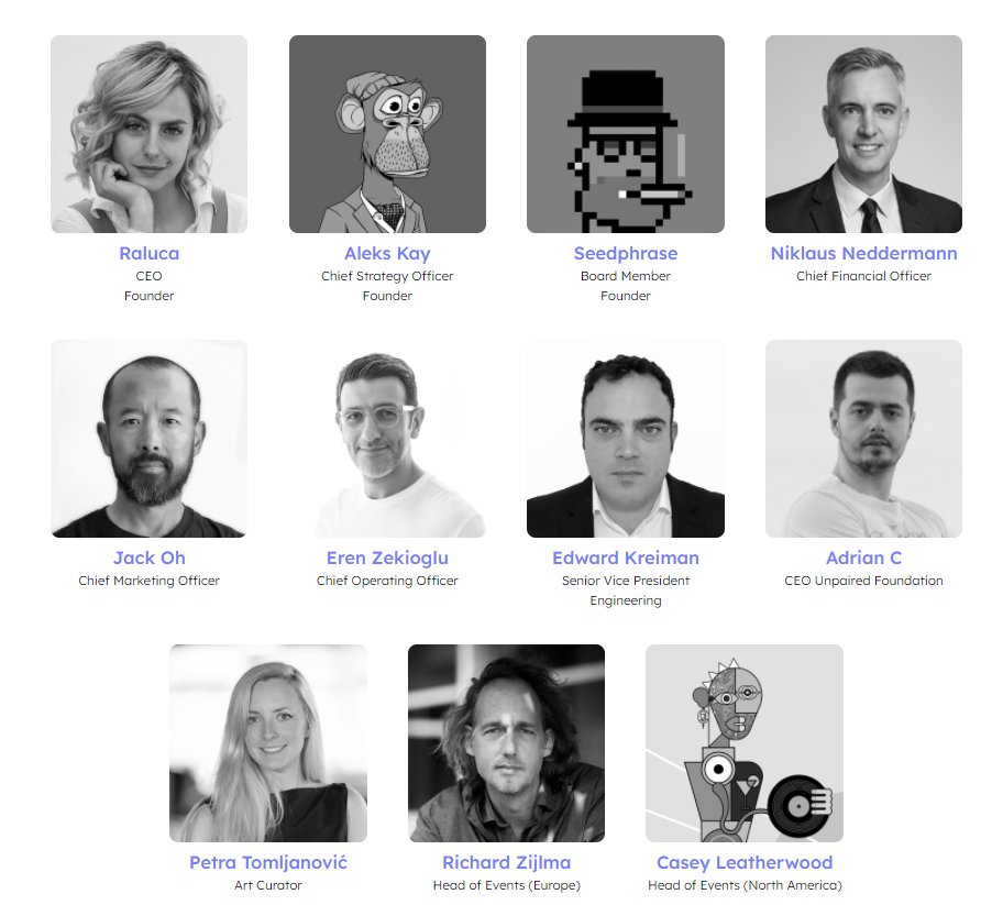 THE @PartyDegens <a href="/unpaired__/">unpaired.</a> TEAM.

I mean.. Do I need to say more..🔥

Proud to be part of the most innovative project in this space with a dedicated hardworking team and fantastic community/fam 🍾🚀
unpaired.com/leadership