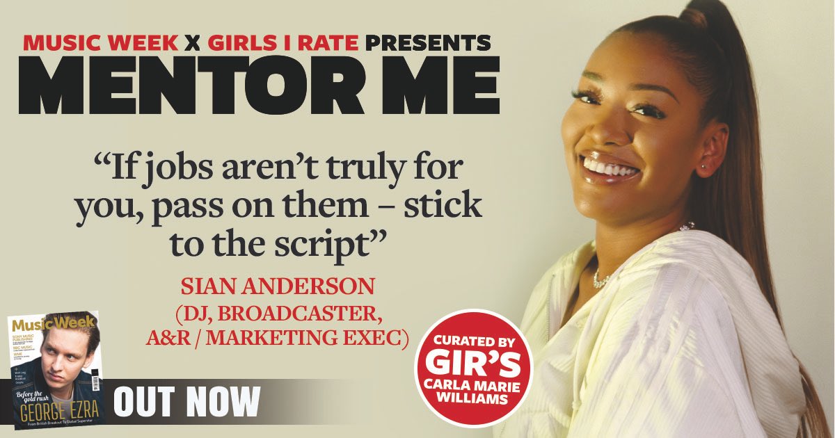 CarlaMarieUK's tweet image. This month we @MusicWeek @GirlsIRate get @SianAnderson #mentorMe #Top5Tips .. Definitely a #GirlWeRate #PR #A&amp;amp;R #DJ #Presenter .. what dont see do? 🙏🏾