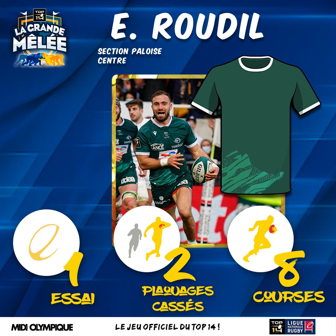 Dans la folle victoire paloise face à Toulouse, l'ailier <a href="/eliott_roudil/">Roudil eliott</a> a été tout simplement exceptionnel ! 

Pour jouer > bit.ly/3LMpT2A