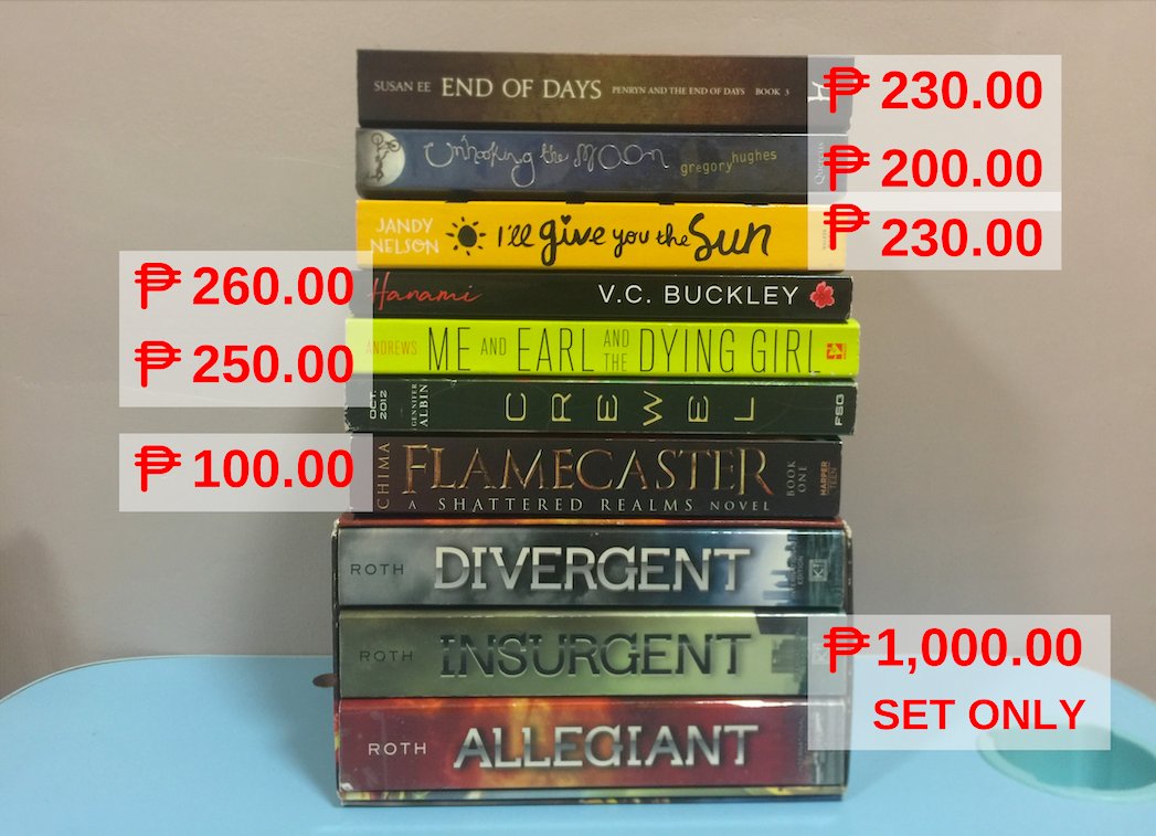 readingsolace's tweet photo. hi, #booktwt! im having a massive decluttering and I'm hoping my books will have a new home 🙂 
MOP: Gcash
MOD: LBC

RTs highly appreciated! #prelovedbooksph #booksforsaleph #booksellph #booksph https://t.co/RGkQC1ufKm
