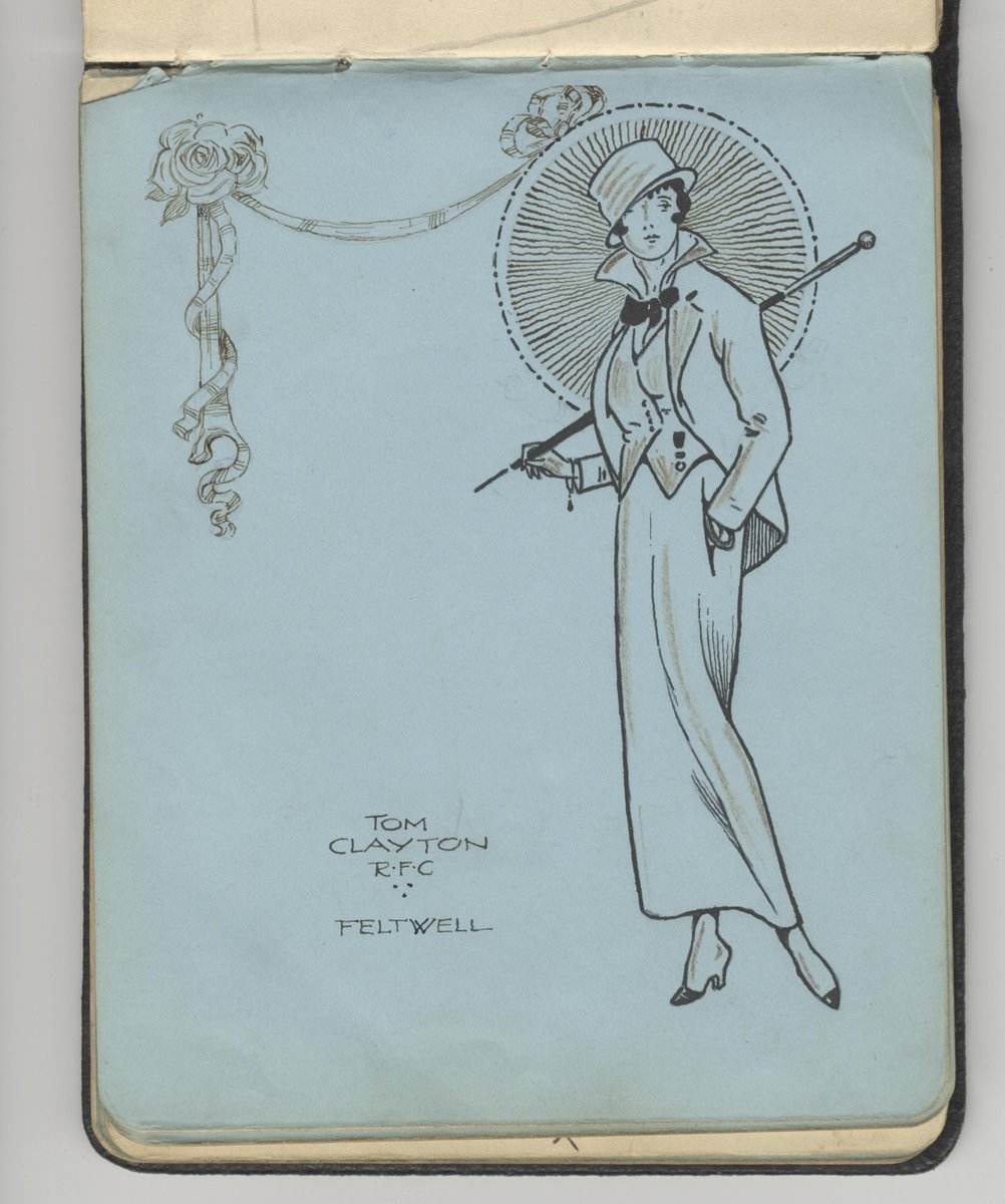 AncientHouseMus's tweet photo. #WomensHistoryMonth 
This is Agnes Pearson, who served at Feltwell airfield during the First World War. She collected the autographs in the book pictured from airmen at Feltwell. https://t.co/sGoZLC6W06