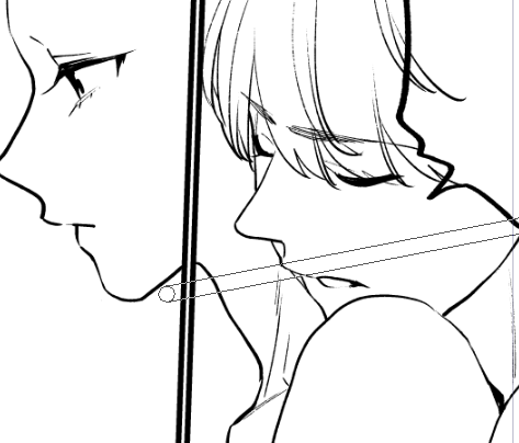 エッチなシーンを描いている。 