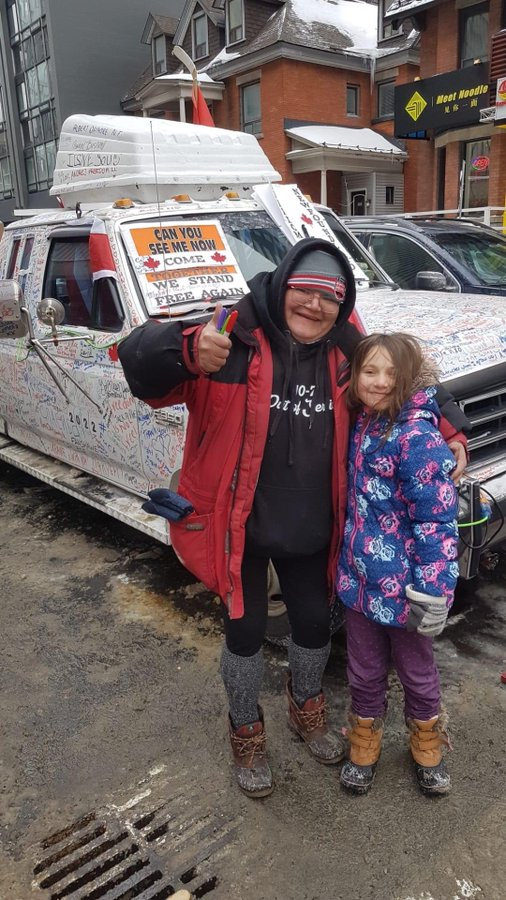 daveatherton's tweet photo. The lady on a mobility walker who was trampled on by an @OttawaPolice horse is grandmother Candy.

She is an elder from Tyendinaga Mohawk Territory, Ontario. She's now recovering but has a dislocated shoulder. https://t.co/70d0cO42TU