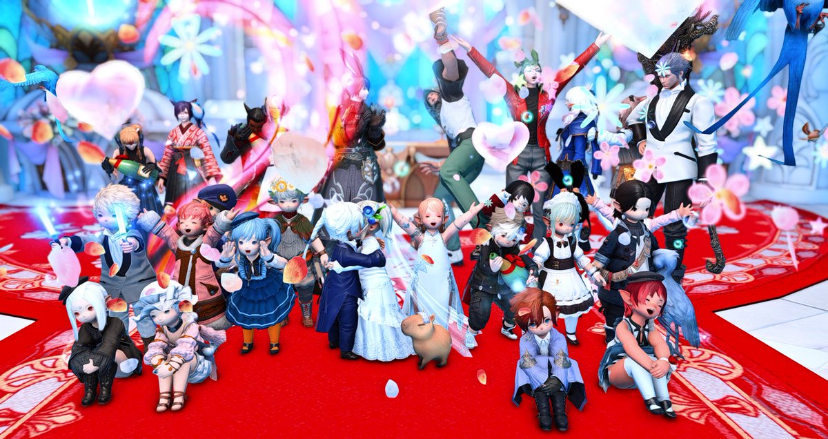 littlecometff14's tweet photo. Eternal bonding of our FCmates Chick Pea and Chiyuyu Chiyu. I've been to so many EBs but the story of how they got together is the cutest ever.
Congratulations!
#ララフェル #FF14 #lalafell #lalafriendsfc #lalahellfc https://t.co/McCVFxykCI
