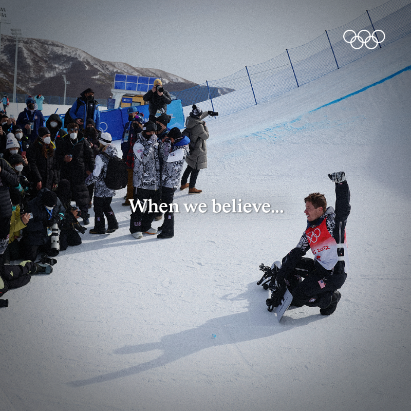 Olympics's tweet photo. Never underestimate the power of belief. 

#StrongerTogether | #Beijing2022