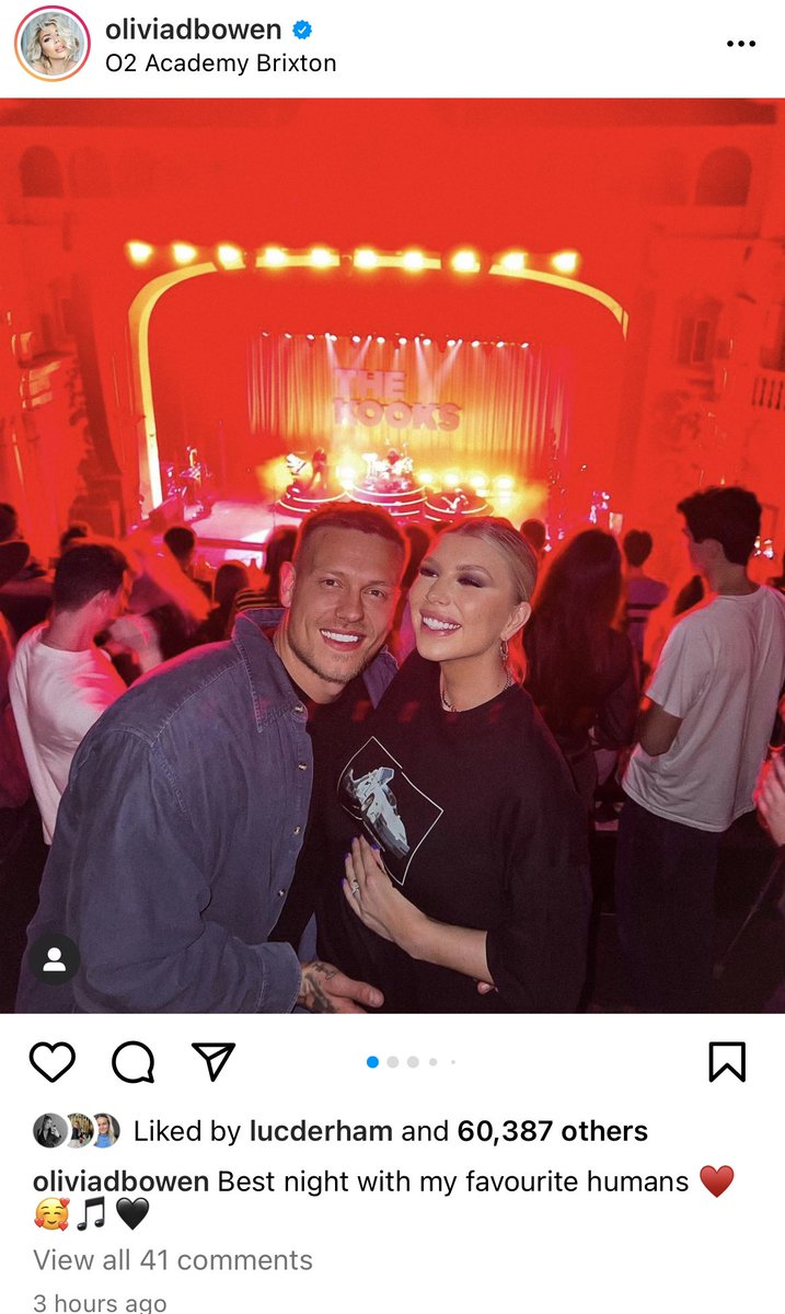 SLouiseDerham's tweet photo. not me thinking Olivia and Alex Bowen took their baby sonogram to the Kooks concert https://t.co/xiDwB16IEQ