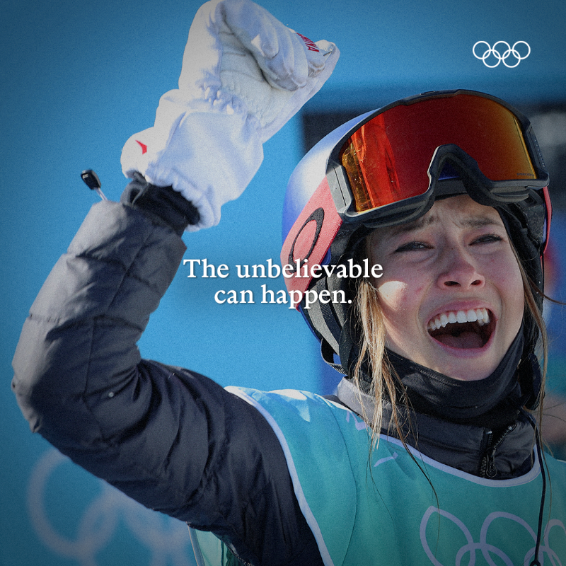Olympics's tweet photo. Never underestimate the power of belief. 

#StrongerTogether | #Beijing2022