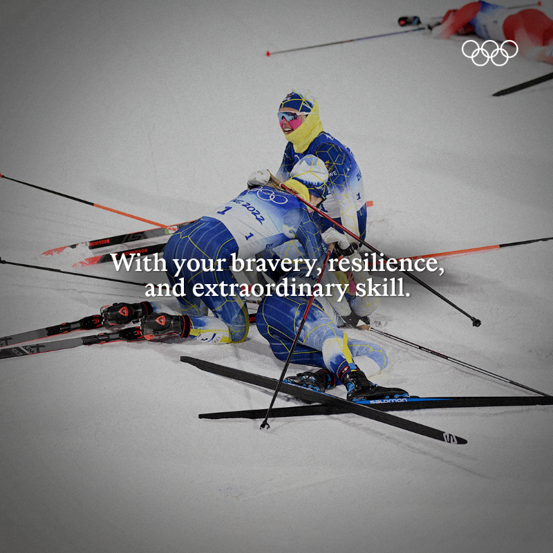 Olympics's tweet photo. Never underestimate the power of belief. 

#StrongerTogether | #Beijing2022