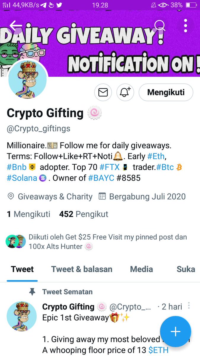 Wienart2's tweet photo. @100xAltsHunter @Crypto_giftings 0x23a264B5b0fDA4Ed2Ca124CC6AAfc356F8B0c6A5 https://t.co/GxGp9I8Yz7