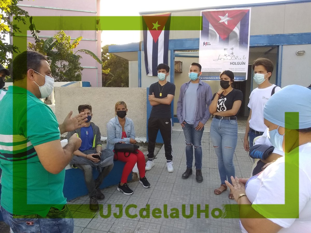 UJCdelaUHo's tweet photo. #CubaVive | Domingo de defensa 💪🇨🇺 
Estudiantes de la @univholguinera se incorporan al grupo de trabajo en las redes 
@UJCdeCuba @DiazCanelB @IsabelC1963 @AnabelNaranjoP4 https://t.co/omlZlrv7qb