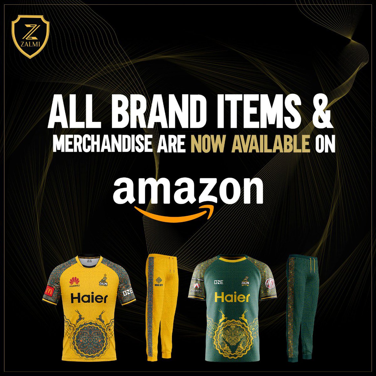 PeshawarZalmi's tweet photo. 📢📢 Good news for our international fans and overseas Pakistanis. Our Merchandise Store and Fashion Brand are now live on https://t.co/N2PLrAEL3t!
Visit: https://t.co/XKzfyGER7f 👈🏻👈🏻
#AayaZALMI #YellowStorm #Zalmi #ZalmiStore #ZalmiFashion #Streetwear #OfficialMerchandise https://t.co/JXrcoZ9OdE