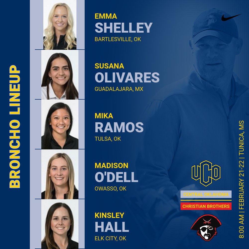 BronchoGolf's tweet photo. Been a minute but we are back at it tomorrow for 36 in Tunica, MS! Follow live scoring on @Golfstat @ucoathletics @UCOBronchos https://t.co/FCz4D2lLdT