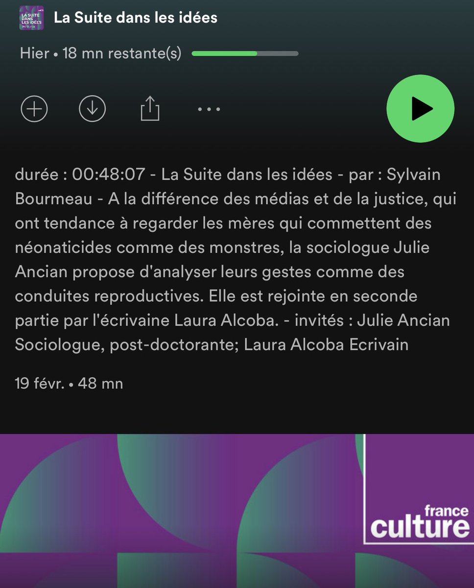 DrJulieAncian's tweet photo. 🎙Hier j’ai présenté mon livre #lesViolencesInaudibles @EditionsduSeuil sur le #neonaticide sur @franceculture avec @AlcobaLalcoba pr son très beau roman inspiré d’un #infanticide. C’est ici ▶️ Interruption Volontaire de Naissance https://t.co/s67UOaetRw https://t.co/2jdkblpTGE