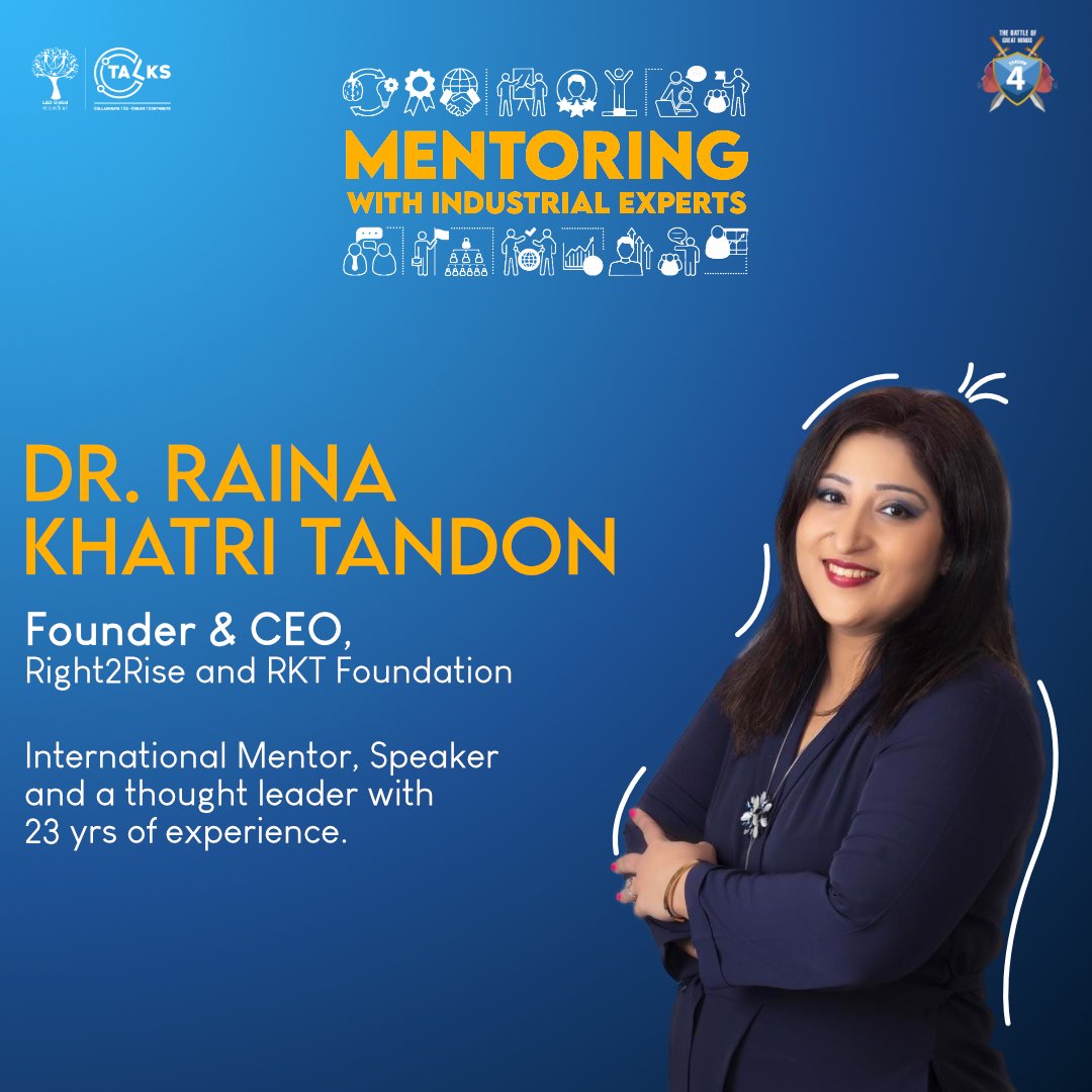 Connect_Talks's tweet photo. Presenting to you our judge 𝘿𝙍. 𝙍𝘼𝙄𝙉𝘼 𝙏𝘼𝙉𝘿𝙊𝙉 for THE BATTLE OF THE GREAT MINDS SEASON -4. 

To know more, stay tuned to our *YouTube channel* -
 https://t.co/tNyg0ZNNH5

 #thebattleofthegreatminds #shortfilmmakingcompetition #theplayce #drrainatandon
@KhatriRaina https://t.co/S7b0d2bLUA