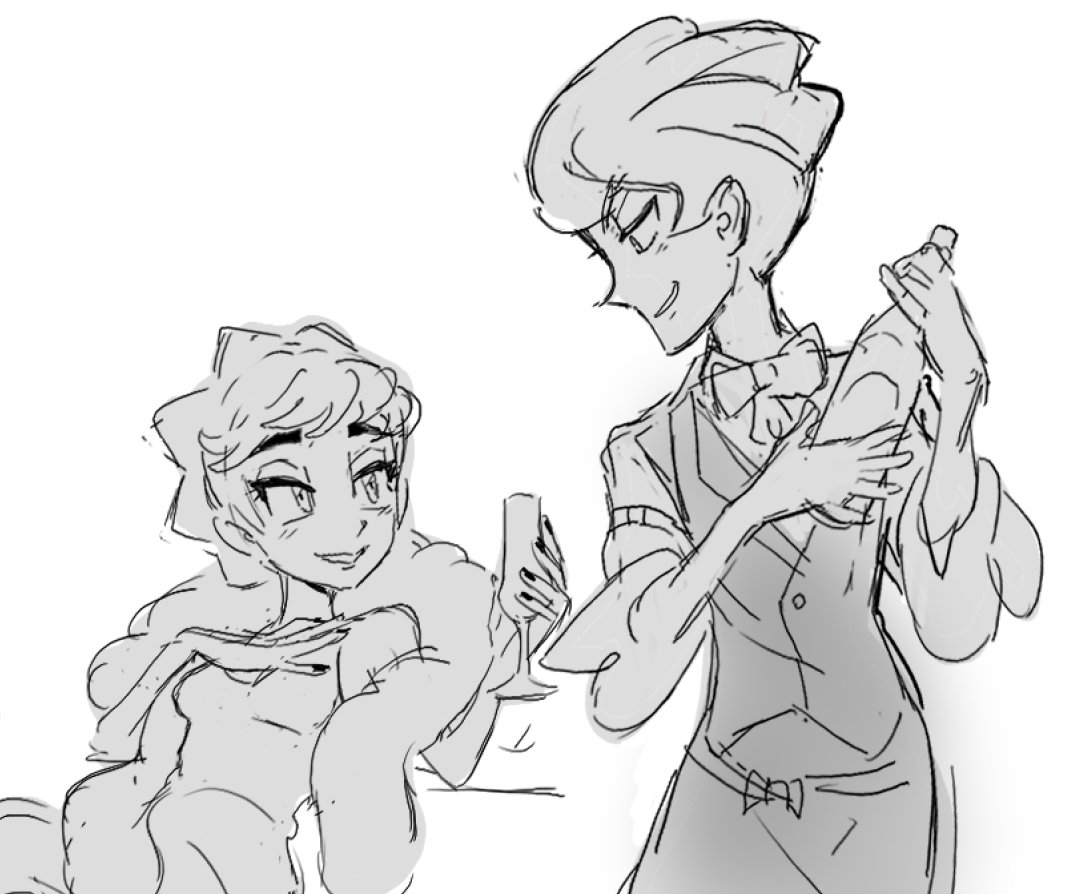 old sketches of Diantha and Siebold✨ 