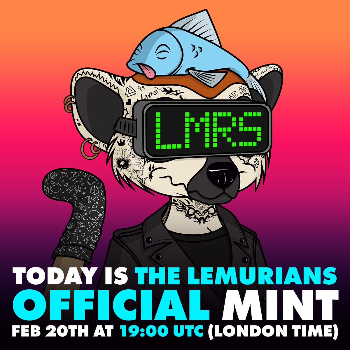 thelemuriansnft's tweet photo. ONLY 6H LEFT FOR THE OFFICIAL MINT (FEB 20th - 19:00 UTC (London time) 🎉

#NFTGiveaway #NFTs #NFTartist #NFT #NFTCommunity #NFTCollection #NFTProject #NFTdrop #NFTwhitelist #NFTGame #NFTMinting #nftcollectors #NFTcollectables #MetaverseNFT #MetaverseLand #WLGiveaway #Whitelist https://t.co/JUzwtjp1q3