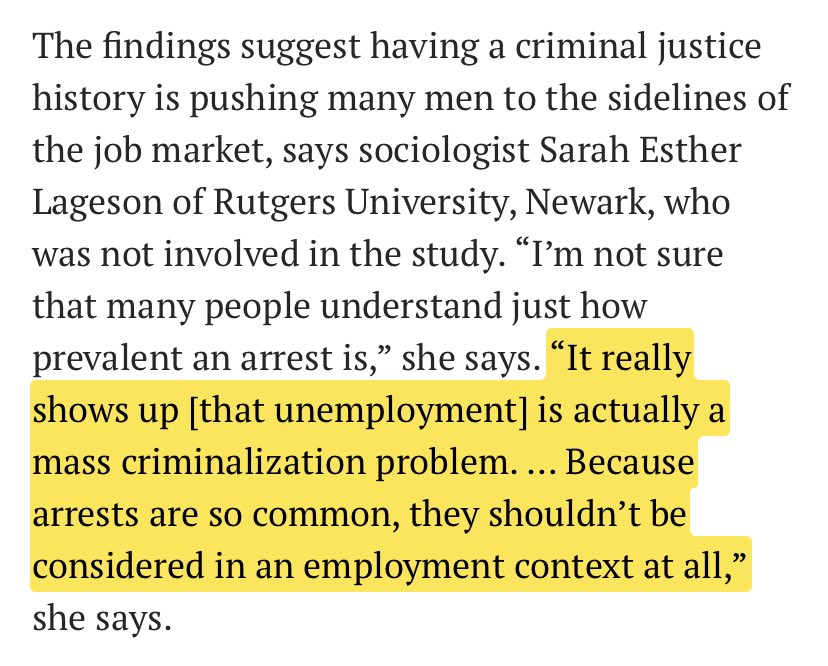 davenewworld_2's tweet photo. According to new US data, nearly half of all unemployed men in their 30s have criminal convictions making it harder to find work. POC are disproportionately affected by overpolicing so discriminating against people just for having old misdemeanors should be 100% unconstitutional. https://t.co/8q9JGtsFia