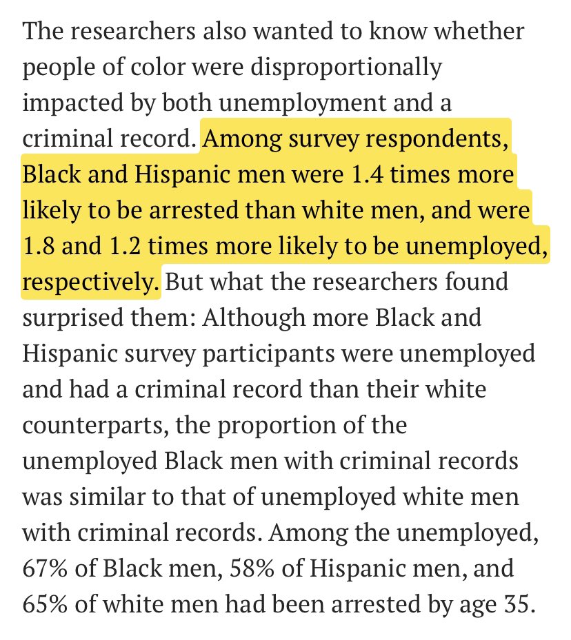 davenewworld_2's tweet photo. According to new US data, nearly half of all unemployed men in their 30s have criminal convictions making it harder to find work. POC are disproportionately affected by overpolicing so discriminating against people just for having old misdemeanors should be 100% unconstitutional. https://t.co/8q9JGtsFia