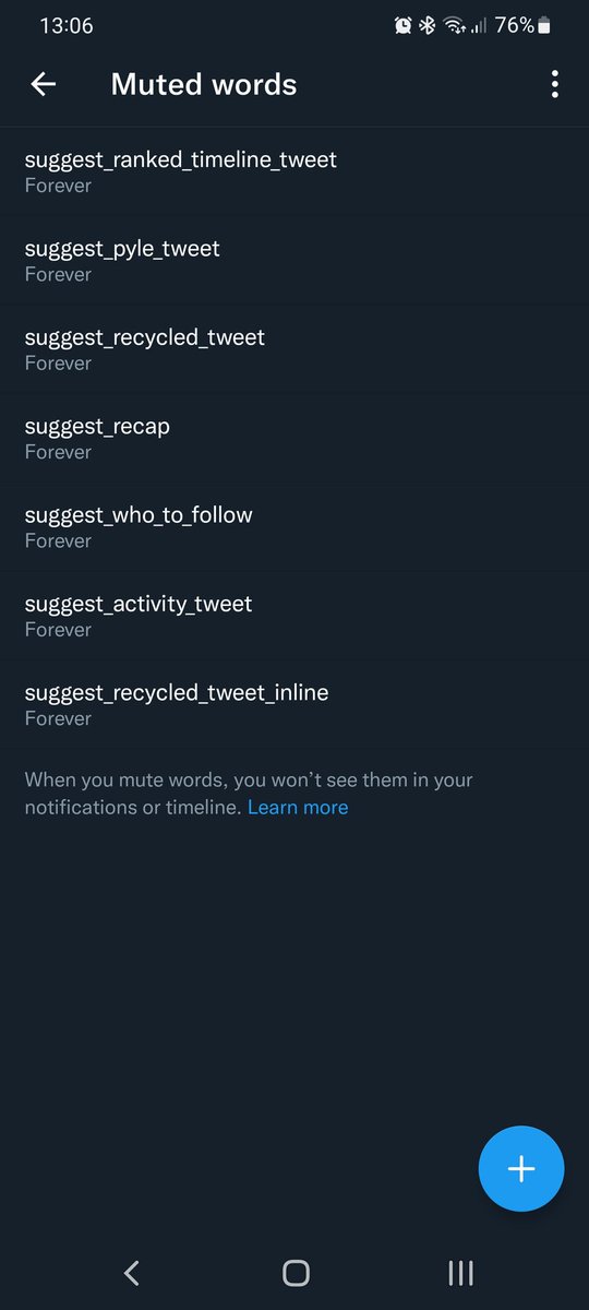 DWilletts91's tweet photo. @0KtimeforplanB @Twitter Add these to your muted words and they should all be gone. https://t.co/SnesUZiyfN