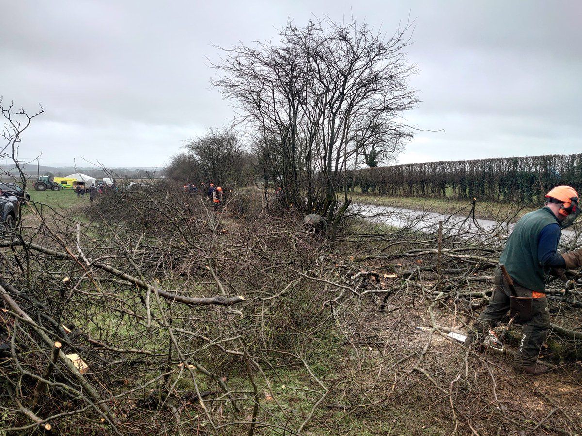 On Twitter it's all about the storms, up on the Mendips we're still hedgelaying.  Great to sponsor the Mid Somerset Agricultural Society. #omrural