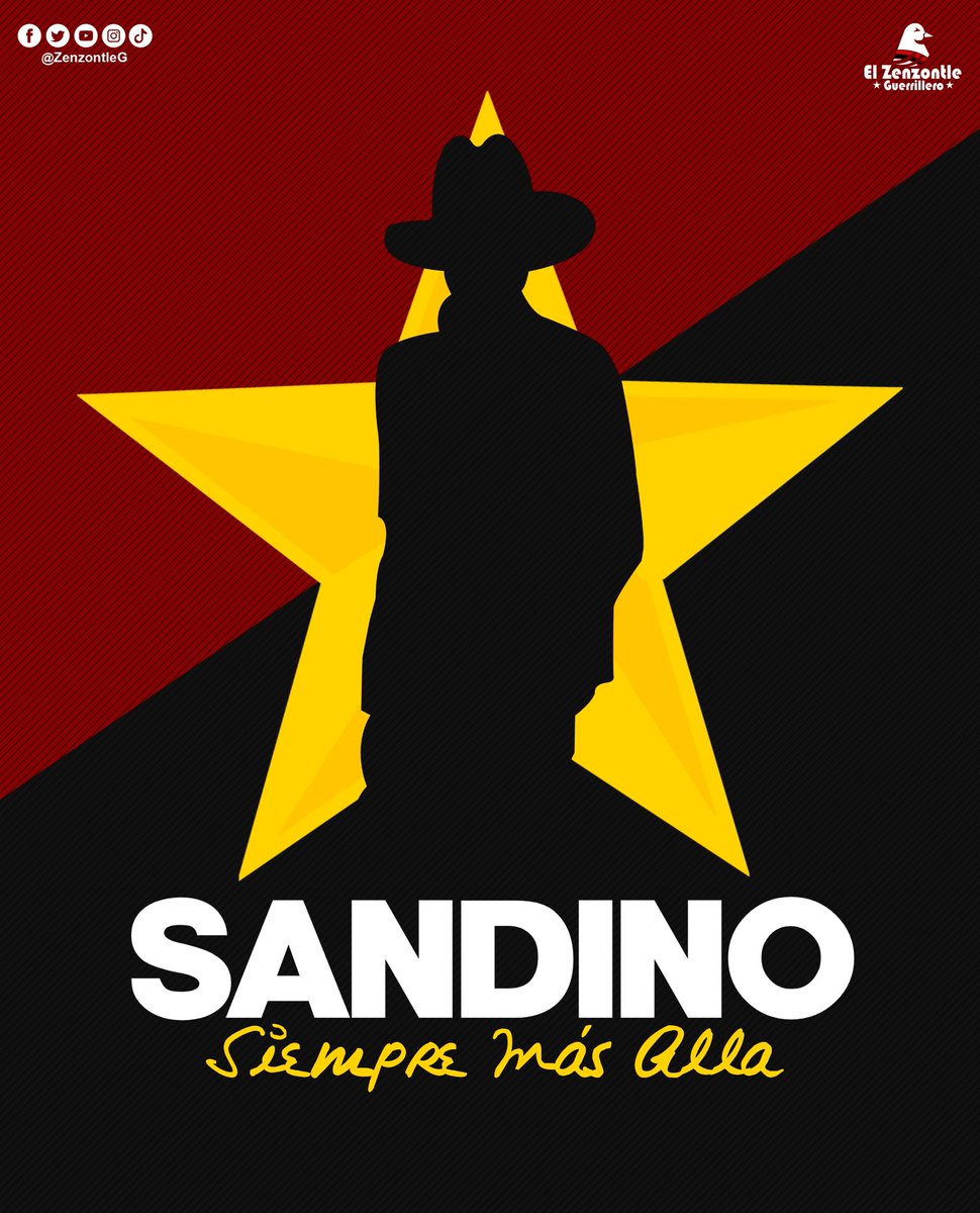 #Nicaragua | "Los Yankees solo pueden venir a nuestra América Latina como huéspedes; pero nunca como amos y señores, como pretenden hacerlo" Augusto C. Sandino. ✊🏻🔴⚫🇳🇮

#SandinoSiempreMasAlla 
#2022EsperanzasVictoriosas 
#TodosLosTriunfosSonDelPueblo