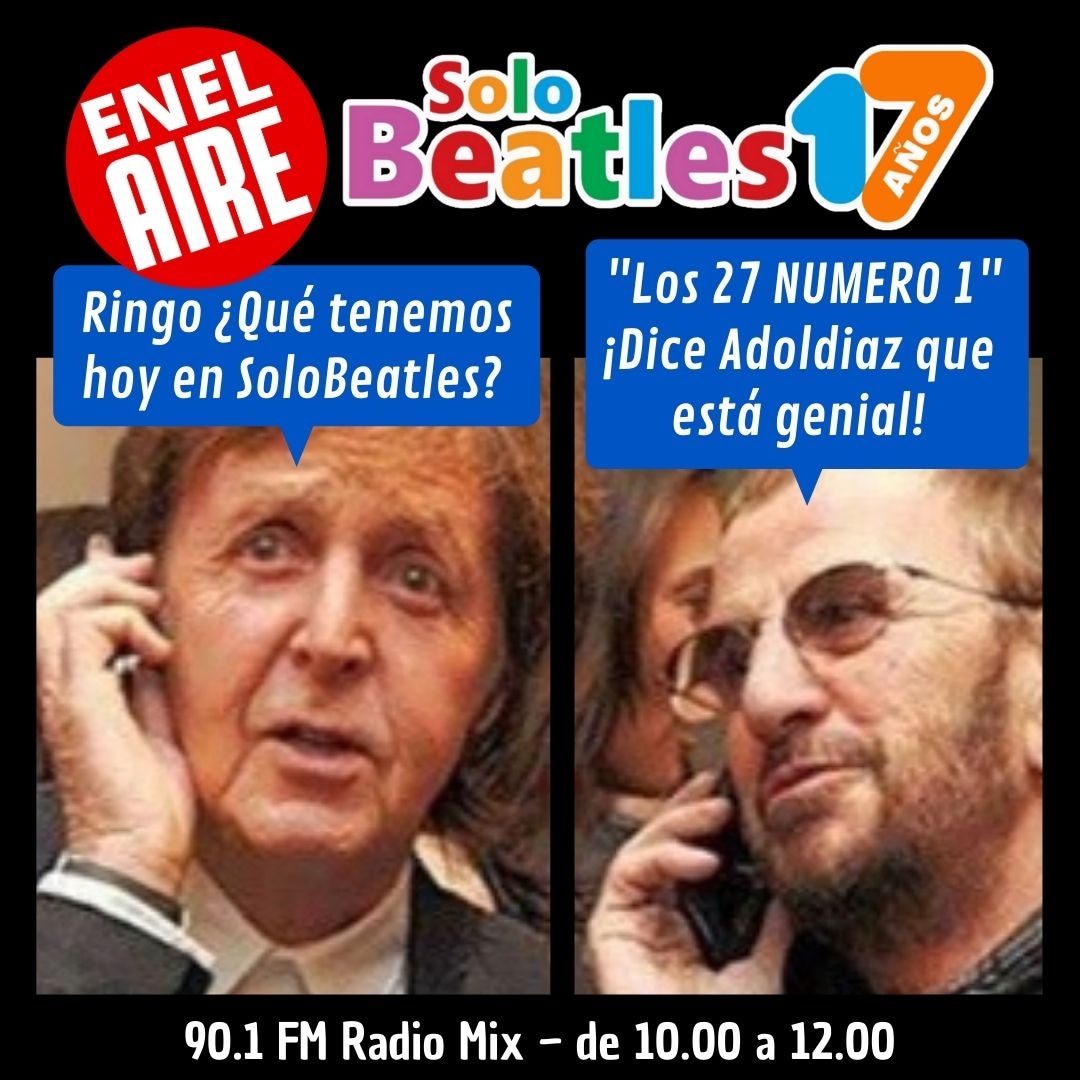 adoldiaz's tweet photo. En el aire #SoloBeatles!!!
Hoy estamos disfrutando de una edición súper especial insuperable:
Vamos a escuchar los 27 SINGLES NUMERO 1 de LOS BEATLES. ¡Seguime, te va a gustar! https://t.co/E2njegbex0