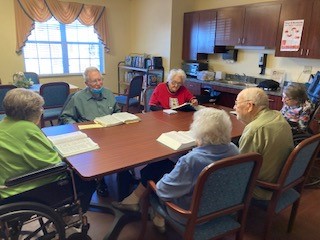 V_OakRidge's tweet photo. Russ, our newest volunteer, is conducting his weekly Bible Study.
Here at the Campus our residents learn weekly about the Bible. https://t.co/yV65KzkEDL