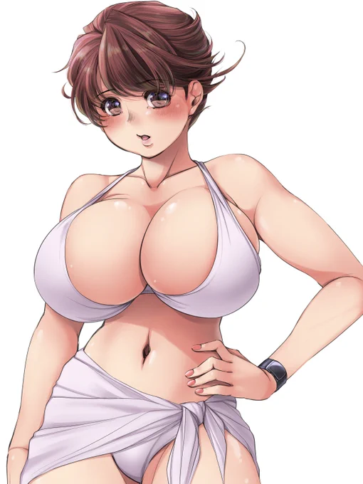 #くそ寒いので水着絵を貼る 
最近は夏音ちゃんのskebリクエストがあって有難いです。ただいま夏音3件、ママ1件作業中です<(_ _)> 