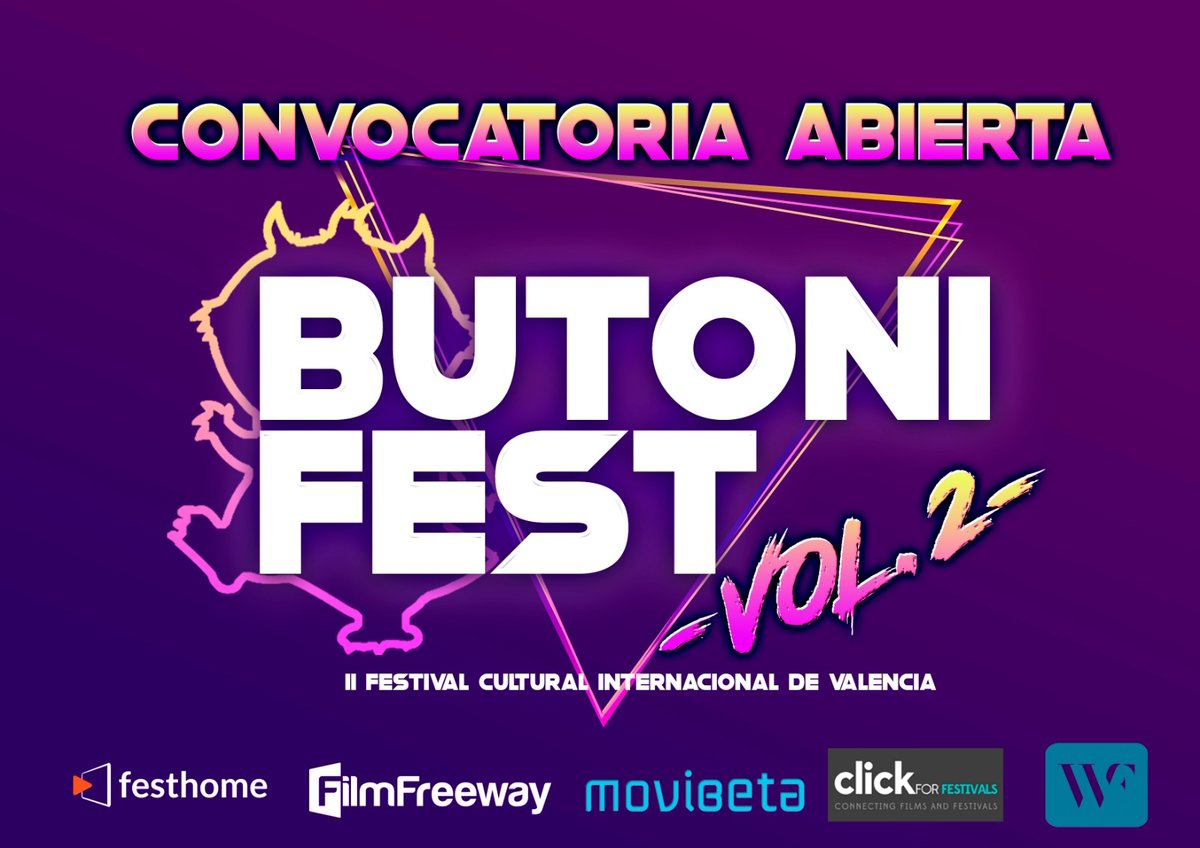 Butoni Fest (@butonifest) on Twitter photo Arrancamos convocatoria de esta segunda edición, podeis presentar vuestros cortos a través de <a href="/festhome/">Festhome.com</a> , <a href="/FilmFreeway/">FilmFreeway</a> , @wfcn_1 , #movibeta y #clickforfestivals Arrancamos convocatoria de esta segunda edición, podeis presentar vuestros cortos a través de <a href="/festhome/">Festhome.com</a> , <a href="/FilmFreeway/">FilmFreeway</a> , @wfcn_1 , #movibeta y #clickforfestivals