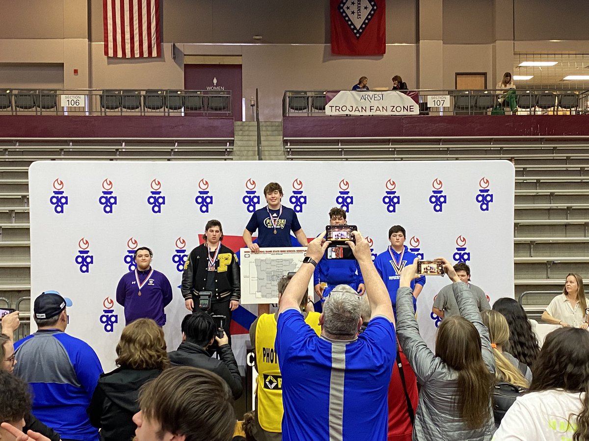 SChrisThomason's tweet photo. Great State Championship Heavyweight Match win against a tremendous opponent! So proud of your hard work and determination #65! So thankful for great PA coaches and dedicated PA teammates. https://t.co/9S7pwg7R0t