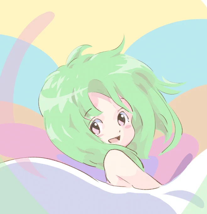 紙に描いた感覚そのままにデジタルで描いたもの 細かく描こうとしない 