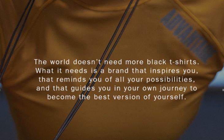 The world doesn't need more black t shirts... it needs a brand to inspire you to be the best version of yourself