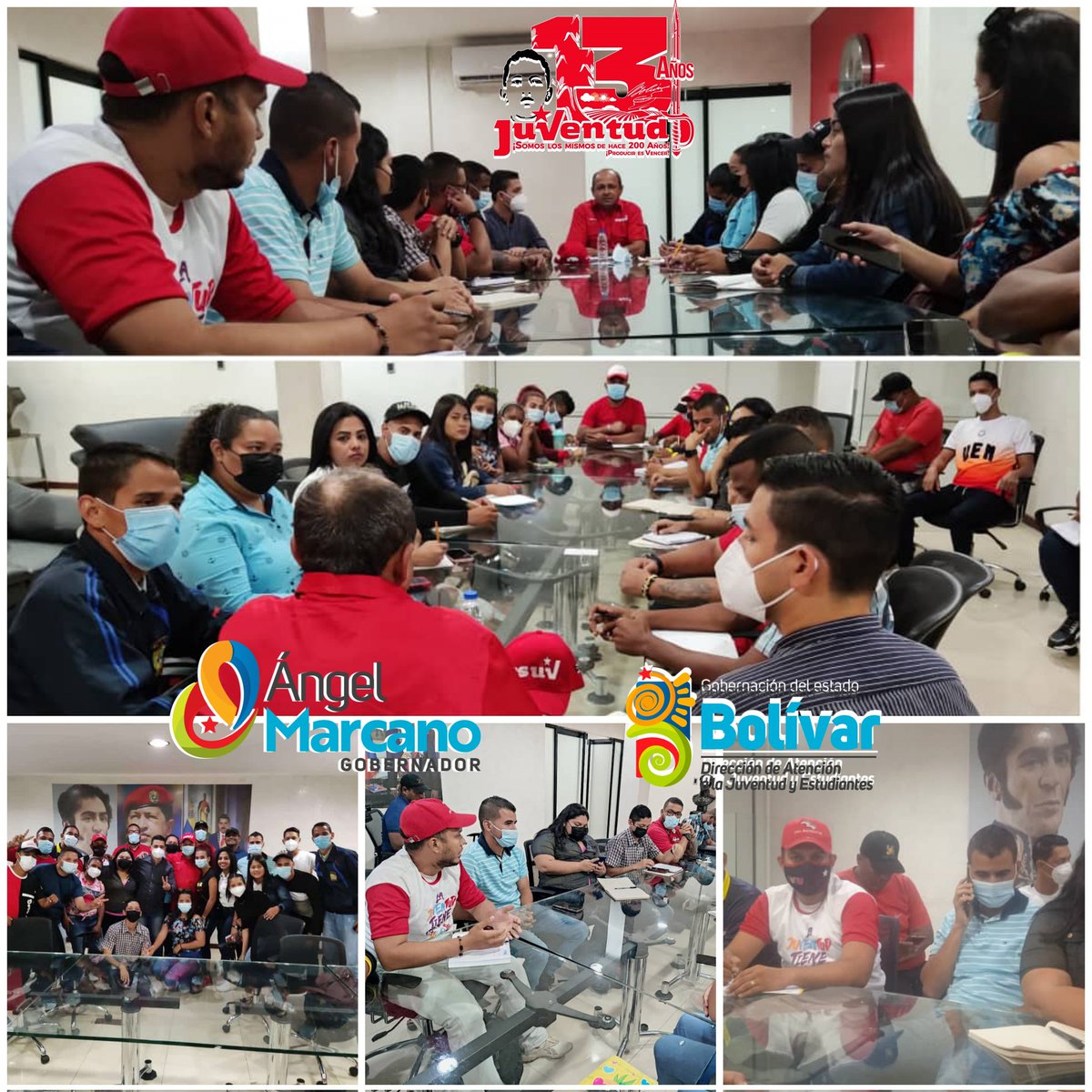 JuventudPsuvBol's tweet photo. #19Feb | El Equipo Político Regional de la JPSUV Bolívar se reunió junto al Vicepresidente Territorial PSUV MG Alexis Rodríguez Cabello, para concretar el IV Congreso JPSUV y el V Congreso del PSUV.
@NicolasMaduro @JuventudPSUV
@amarcanopsuv
@JuventudPsuvBol
@DirJuventdGEB https://t.co/xS5qjGUUL7