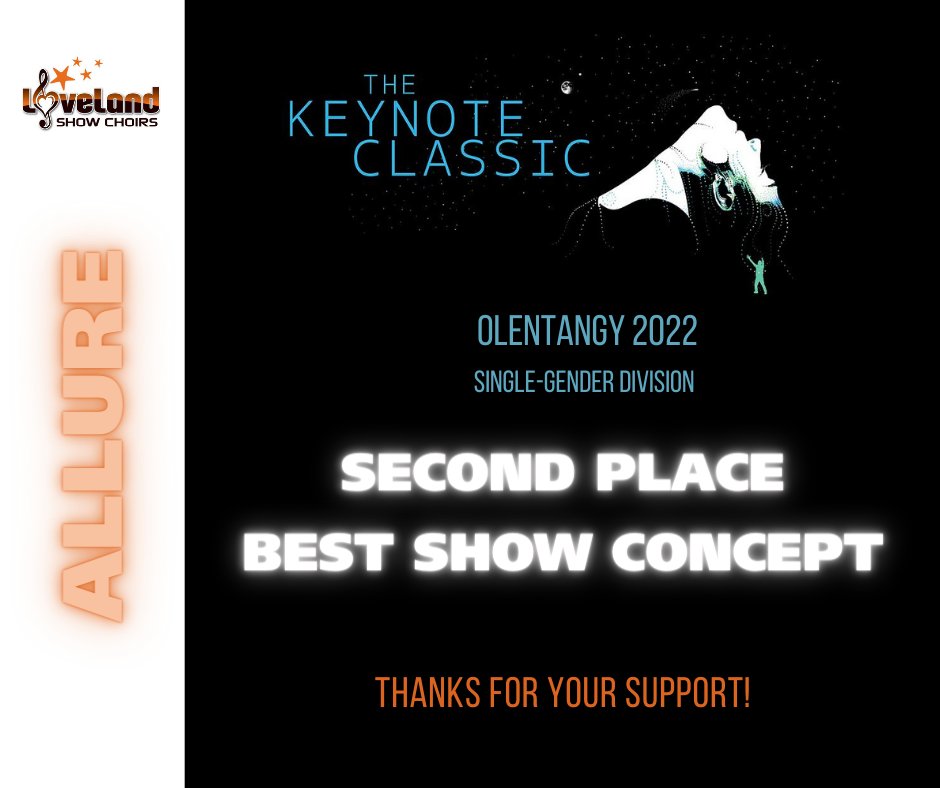 Lovelandsc's tweet photo. Olentangy's Keynote Classic 2022 Results. Way to go Loveland Show Choirs! https://t.co/GNA9CWI5Ma