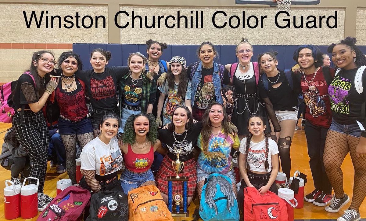 WCChargerCG's tweet photo. Congratulations, to the Charger Guard on their 1st 🥇 Place Finish at The James Madison TECA contest. Come check us out at our spring pep rally performance this thursday at @6:30pm in the Churchill main gym. Then Saturday at Texas Color Guard Circuit Georgetown high school 6:30pm https://t.co/NbwhdG2Sau