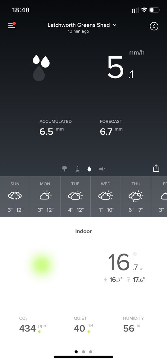 Letchworthgreen's tweet photo. It’s going to be wet out there in the morning #winter #rain https://t.co/uFA1F50wDO