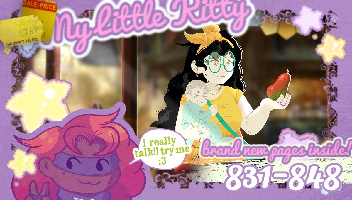 KITTYQUESTmspfa's tweet photo. KITTYQUEST UPD8!!

you ever get the strange feeling someones watching you? see whats hiding in the pinewoods in this weeks pages 

read new pages: https://t.co/2Nlqgc0lac
start from the beginning: https://t.co/MudCYufhYp https://t.co/Muae702zKR