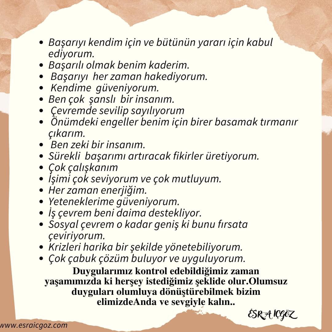 esrastro's tweet photo. Unutmayın !.
Olumsuz duyguları olumluya dönüştürebilmek bizim elimizde.
Başarı olumlamanızı yaptıktan sonra enerji akışını etkinleştirmek için yoruma ¨Oldu Oldu Oldu. Ne güzel de oldu ¨yazmayı unutmayın.
Sevgiyle... https://t.co/g1Z1zMYywp