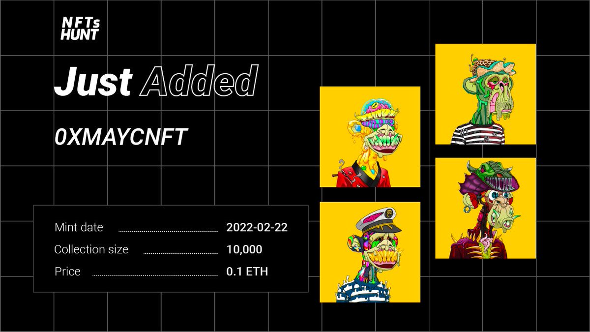 Just added @0xMAYC_NFT on nftshunt.com 🥳 🚀

#NFT #NFTs #NFTCommunity #nftcollector #NFTdrops
