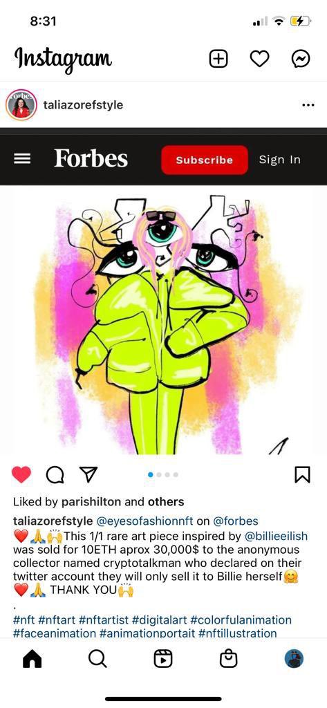EyesoFashionNFT's tweet photo. Thank you @ParisHilton! Always so supportive! #fashionfamlove #eyeconic 🥰 https://t.co/xRtRuLUO6Q