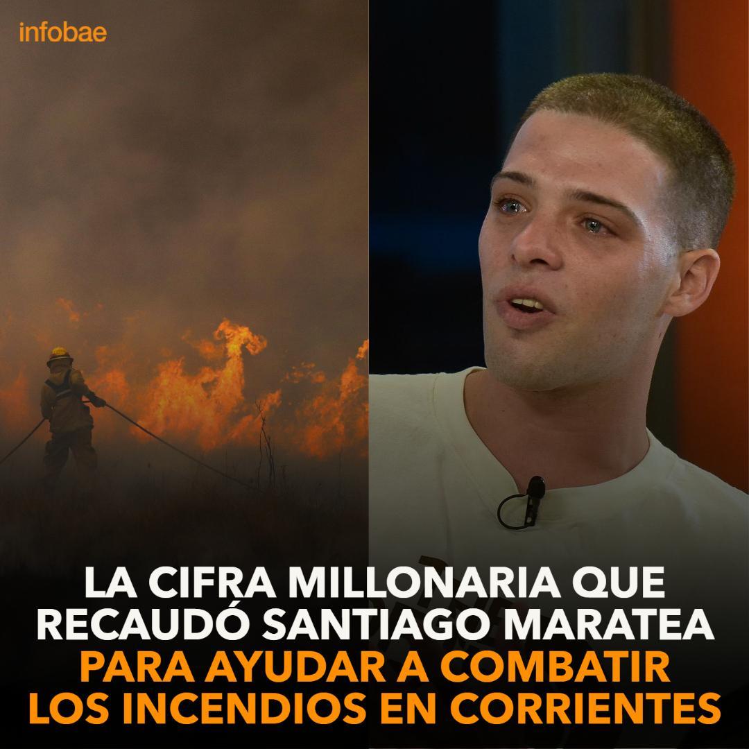 La cifra millonaria que recaudó Santiago Maratea para ayudar a combatir los incendios en Corrientes infob.ae/35edXFG