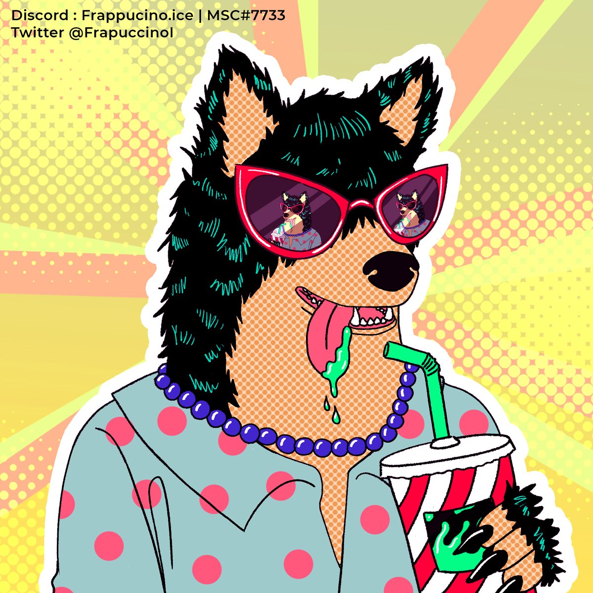 FrapuccinoI's tweet photo. @MutantShibaClub This Shiba is such mood for pop art 🎉🍭  Bring this mutant a retro vibe!! 

Hope you guys like my 1st fanart submission!  @berrytheartist, @crazyJUUMP, @gaba8545, @LordSlabs

#NFTartist #nftfanart #nft #NFTGiveaway #MutantFam #mutantshiba #shiba #nftdrop https://t.co/KNdF8b9vCI