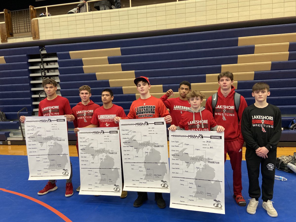 8 Lakeshore Wrestlers quality for the Individual State Tournament March 4-5 at Ford Field