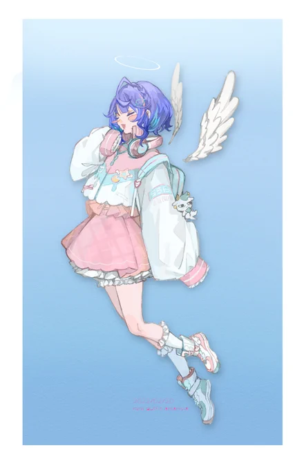 天使を見た👼
#あまみゃ新衣装  #絵こころ 