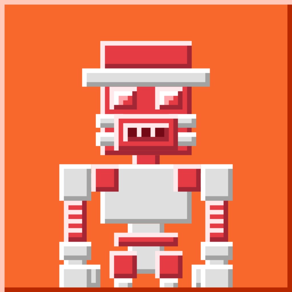 kurkukuz's tweet photo. So Dangerous Dude #NFT #Art #team #Robobots #NFTart #Airdrop #mint #PixelArt https://t.co/Jjx4NskIUs