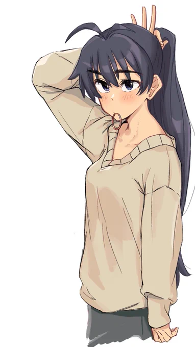 ポニテ位置ひくめの響ちゃん 