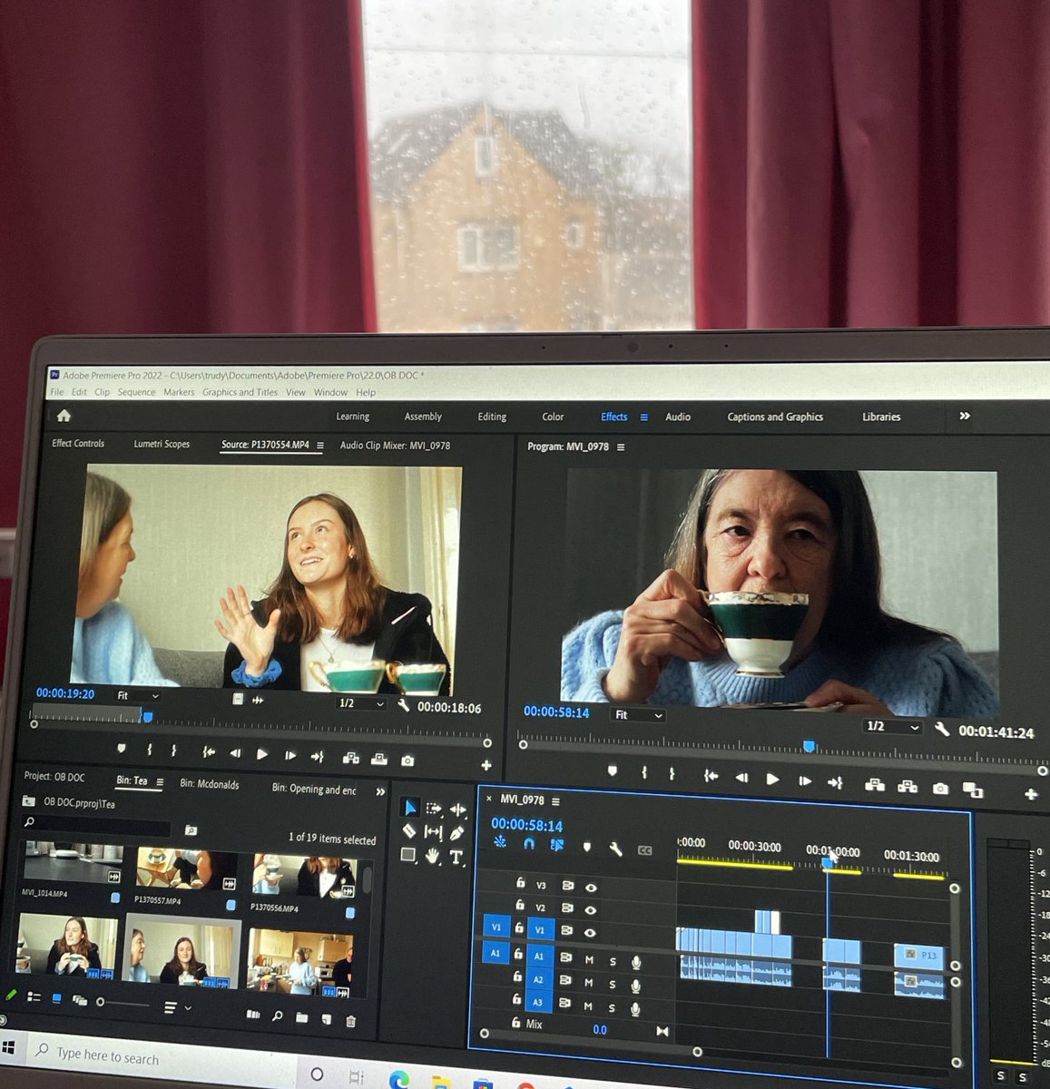TrudyWMedia_'s tweet photo. Spending today editing an observational documentary about older and younger generations, filmed and produced by myself and @Milliet_media 🎬😁 https://t.co/HxDL0mDXBE