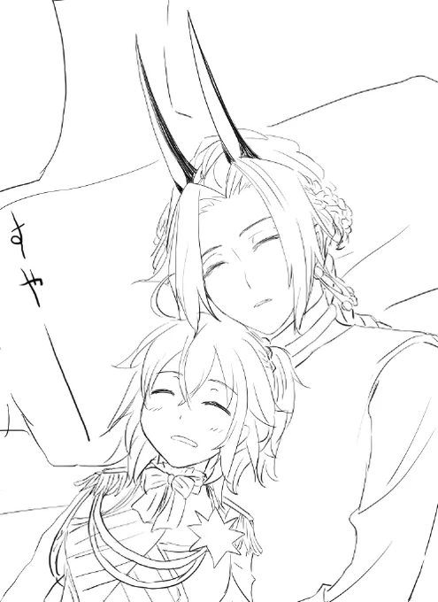 描きかけの漫画が山ほどあってのんびり描いてるやつはホントにちょっとずつしか進んでないんですけどそっちでもやっぱりお昼寝してる 
